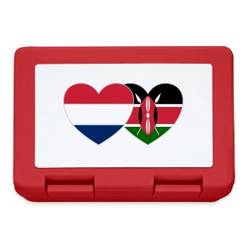 Hollande Kenya drapeau coeur - Boîte à goûter - rouge - Devant