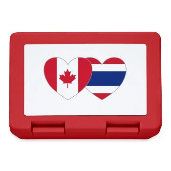 Canada Thailand Flag Heart - Lunchbox - red - Front