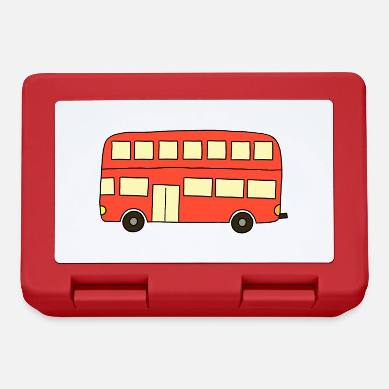Bus rouge - Boîte à goûter - rouge