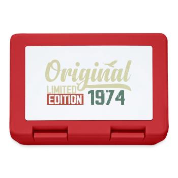 Né en 1974 Vintage Anniversaire Rétro 1974 Cadeau - Boîte à goûter - rouge - Devant