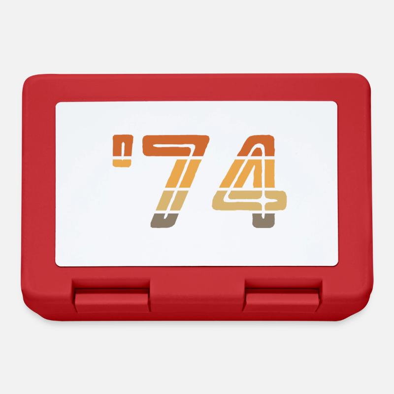 Year 1974 - '74 - Lunchbox - red
