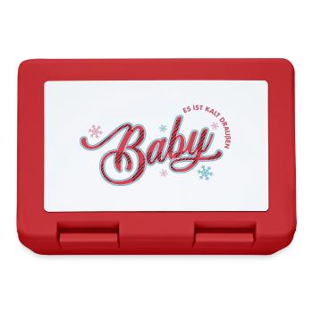 Baby es ist kalt draußen - Brotdose - Rot - Vorne
