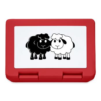 Two Sheep Friends Couple 2 Team Crew Small Baby - Lunchbox - red - Front