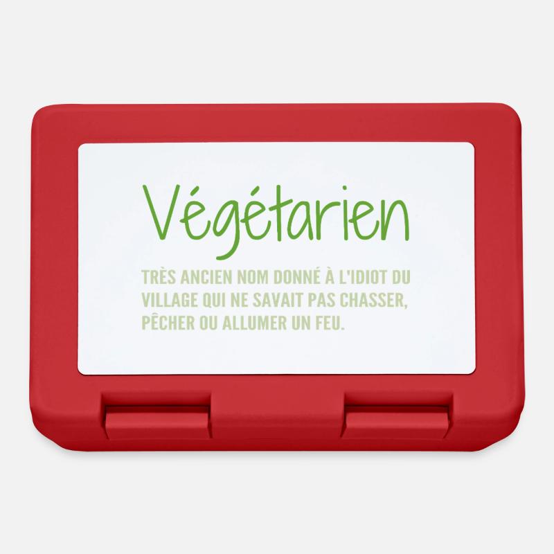 Définition Végétarien Humour - Boîte à goûter - rouge