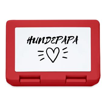Hundepapa Tierfreund Hund Dog Daddy Geschenkidee - Brotdose - Rot - Vorne