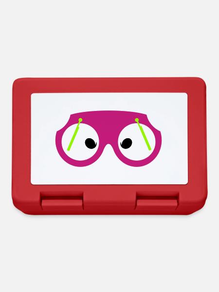 Lunettes Essuie-glace Lentille Yeux Geek Blague - Boîte à goûter - rouge
