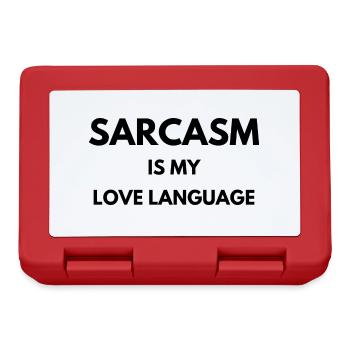 Sarcasm is my love language | Funny gift idea - Lunchbox - red - Front