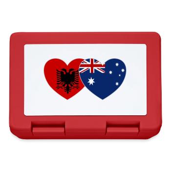 Albania Australia Flag Heart - Lunchbox - red - Front