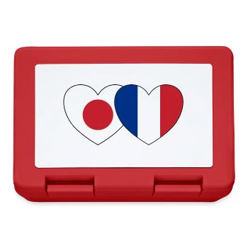 Japon France Flag Coeur - Boîte à goûter - rouge - Devant