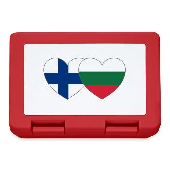 Finnland Bulgarien Flagge Herz - Brotdose - Rot - Vorne