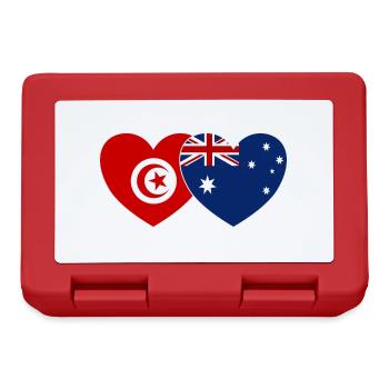 Tunisia Australia Flag Heart - Lunchbox - red - Front