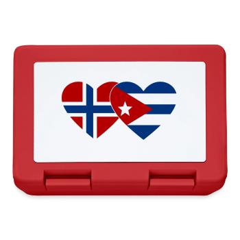 Norway Cuba Flag Heart - Lunchbox - red - Front