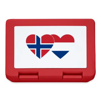 Norway Holland Flag Heart - Lunchbox - red - Front