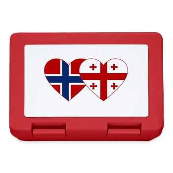 Norvège Géorgie Flag Heart - Boîte à goûter - rouge - Devant