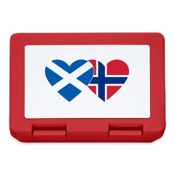 Écosse Norvège Flag Heart - Boîte à goûter - rouge - Devant