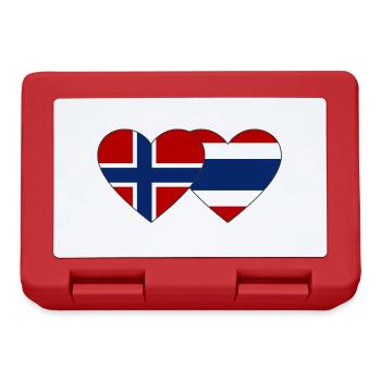 Norway Thailand Flag Heart - Lunchbox - red - Front