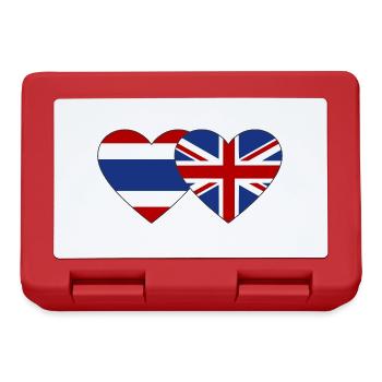 Thailand England Flag Heart - Lunchbox - red - Front