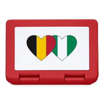Belgium Nigeria Flag Heart - Lunchbox - red - Front