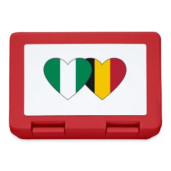 Nigeria Belgium Flag Heart - Lunchbox - red - Front