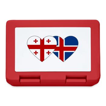 Georgia Iceland Flag Heart - Lunchbox - red - Front