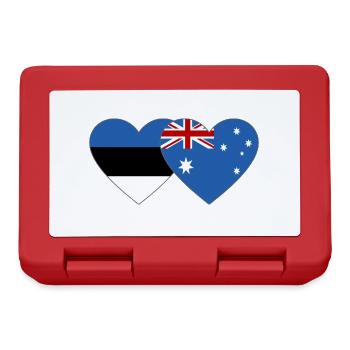 Estonia Australia Flag Heart - Lunchbox - red - Front