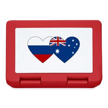 Russia Australia Flag Heart - Lunchbox - red - Front