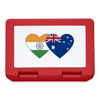 India Australia Flag Heart - Lunchbox - red - Front