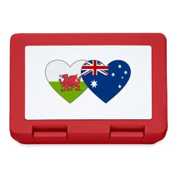 Wales Australia Flag Heart - Lunchbox - red - Front