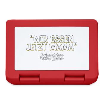 Wir essen jetzt Mama Geschenk - Brotdose - Rot - Vorne