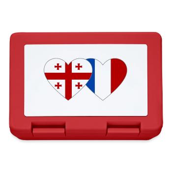 Géorgie France Drapeau Coeur - Boîte à goûter - rouge - Devant