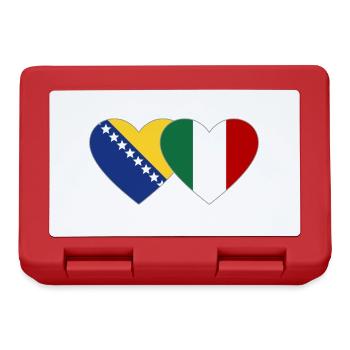 Bosnia Italy Flag Heart - Lunchbox - red - Front