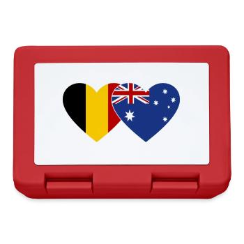 Belgium Australia Flag Heart - Lunchbox - red - Front