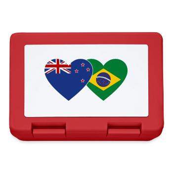 Nouvelle-Zélande Brésil Flag Heart - Boîte à goûter - rouge - Devant
