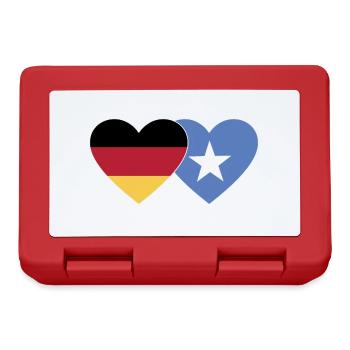 Germany Somalia Flag Heart - Lunchbox - red - Front
