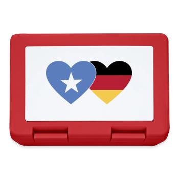 Somalia Germany Flag Heart - Lunchbox - red - Front