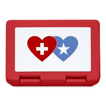 Switzerland Somalia Flag Heart - Lunchbox - red - Front