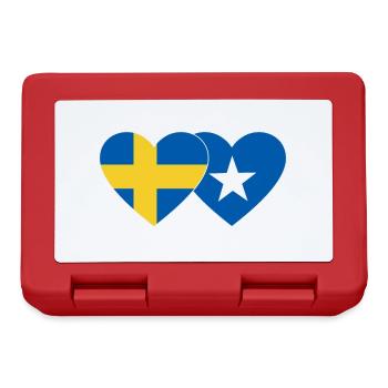 Sweden Somalia Flag Heart - Lunchbox - red - Front