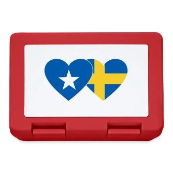 Somalia Sweden Flag Heart - Lunchbox - red - Front