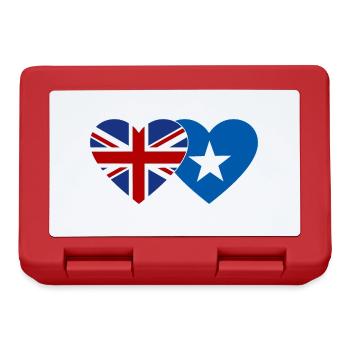 England Somalia Flag Heart - Lunchbox - red - Front
