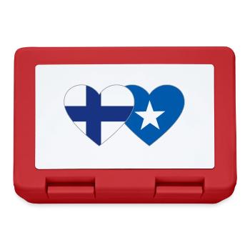 Finland Somalia Flag Heart - Lunchbox - red - Front