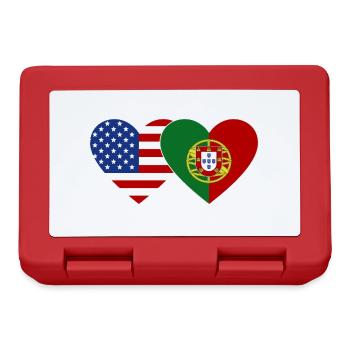 États-Unis Portugal Flag Heart - Boîte à goûter - rouge - Devant