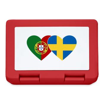 Portugal Suède Flag Coeur - Boîte à goûter - rouge - Devant