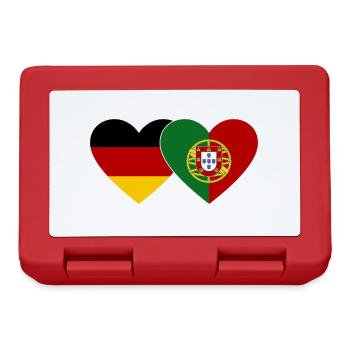 Allemagne Portugal Flag Coeur - Boîte à goûter - rouge - Devant