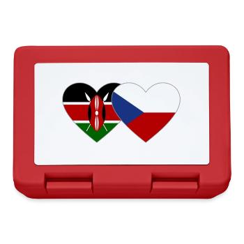 Kenya Czech Republic Flag Heart - Lunchbox - red - Front