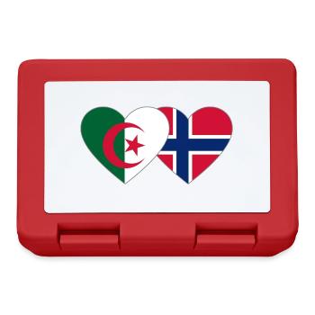 Algeria Norway Flag Heart - Lunchbox - red - Front