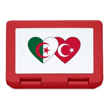Algeria Turkey Flag Heart - Lunchbox - red - Front