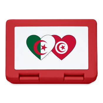 Algérie Tunisie Drapeau Coeur - Boîte à goûter - rouge - Devant