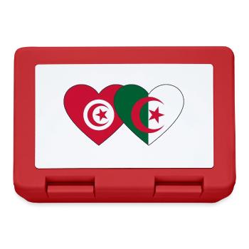 Tunisia Algeria Flag Heart - Lunchbox - red - Front