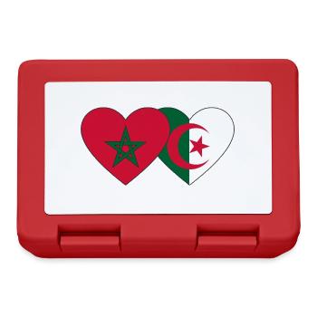 Morocco Algeria Flag Heart - Lunchbox - red - Front