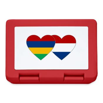 Mauritius Holland Flag Heart - Lunchbox - red - Front